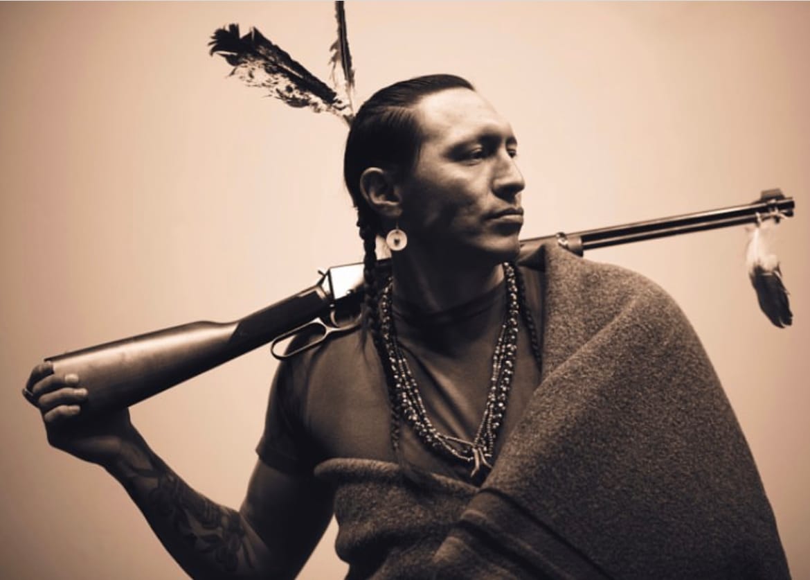 Blackfeet Artist Jesse DesRosier Displays Ledger Art and Other Items at Library Through February