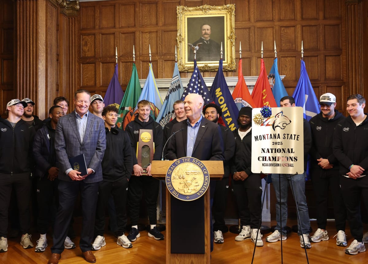 Gov. Gianforte Celebrates National Champion Montana State Bobcat Football Team at State Capitol