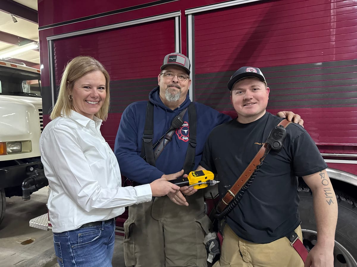 NorthWestern Energy Donates Gas Detector to Black Eagle Volunteer Fire Department