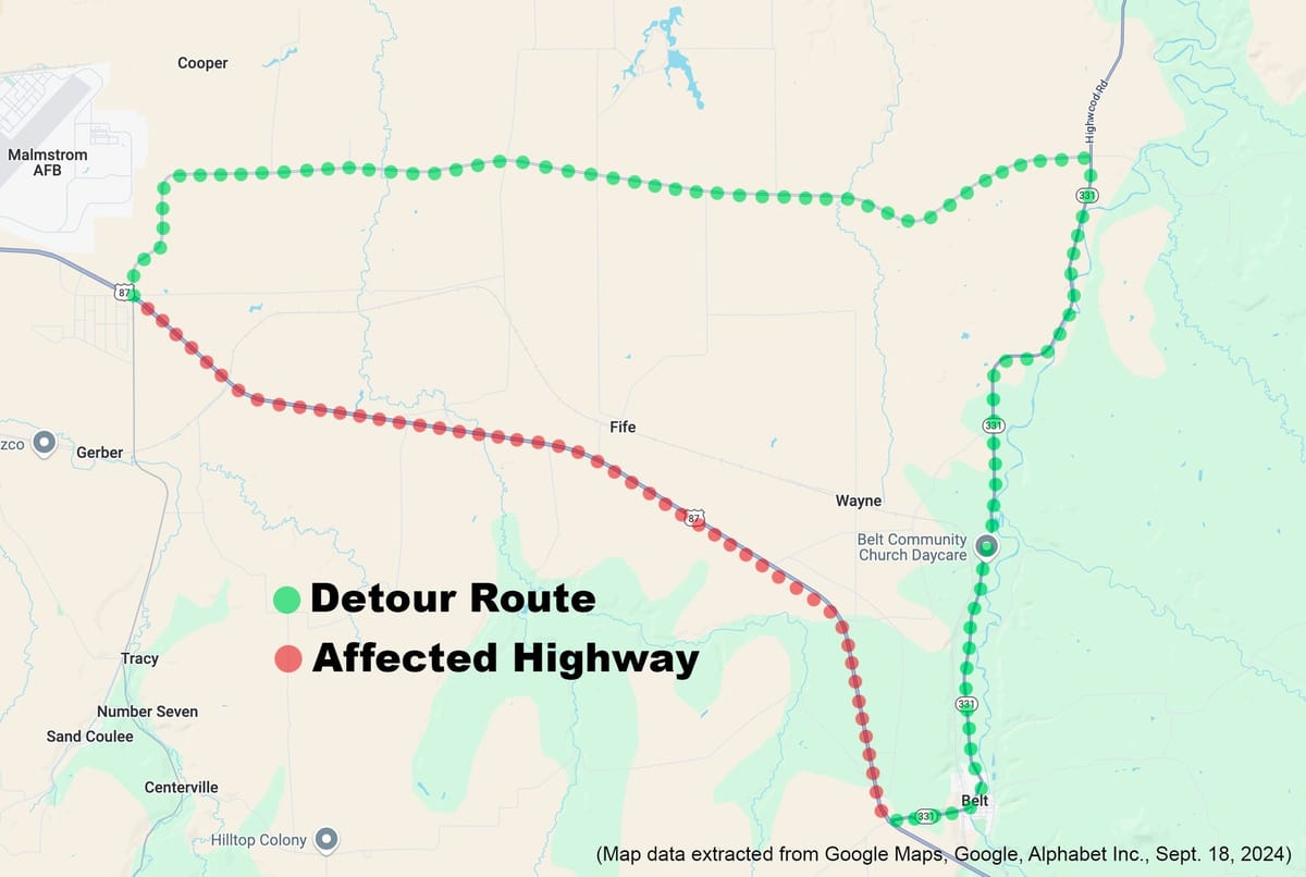 Montana Air National Guard - 120th Airlift Wing Announces Detour for Exercise September 25th