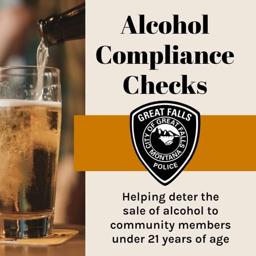 Great Falls Police Department Conducts Alcohol Compliance Operation