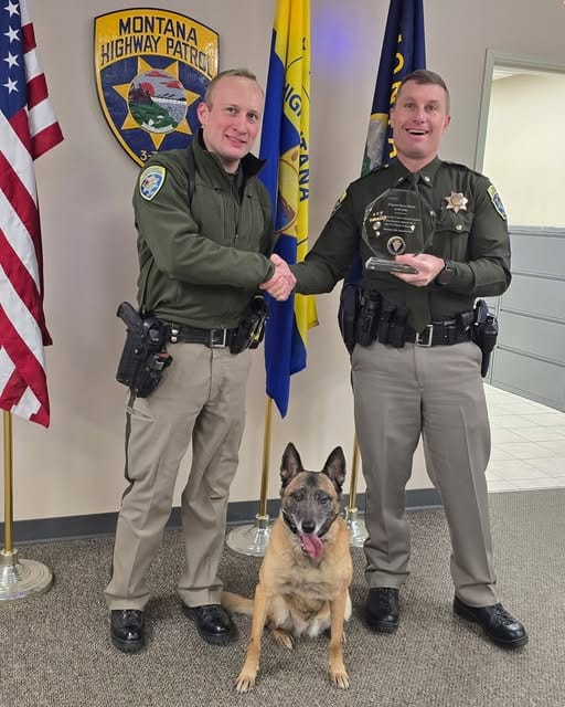Retired K9 Mika Receives Nine-year Service Crystal