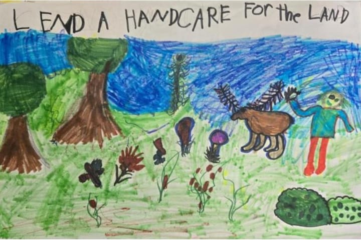 Centerville School Presents Special Award for State Winner of Smokey Bear & Woodsy Owl Poster Contest