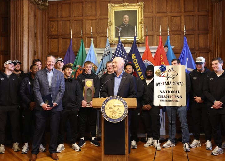 Gov. Gianforte Celebrates National Champion Montana State Bobcat Football Team at State Capitol