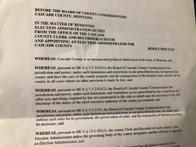 CITIZENS PETITION To Repeal Cascade County Ordinance 23-62 – Signing location notice!