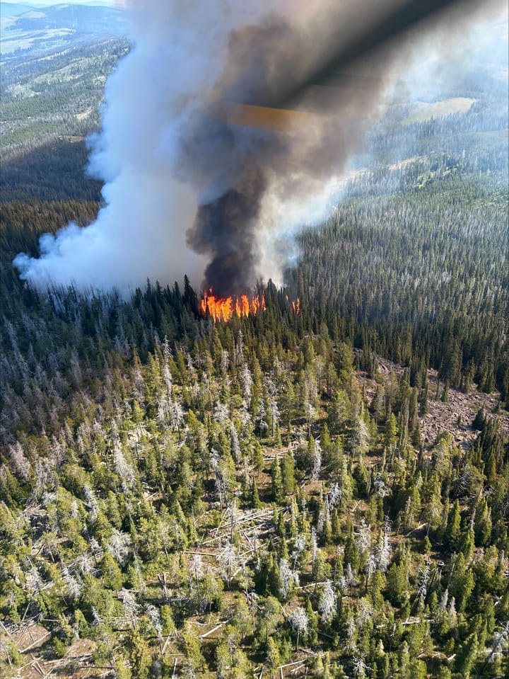 Evacuation Warning Issued Near Jericho Mountain Fire